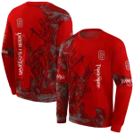 custom nc state wolfpack deer silhouette red hoodie best selling