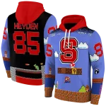 custom nc state wolfpack mario blue black hoodie best selling