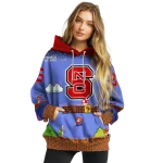 custom nc state wolfpack mario blue black hoodie best selling