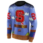 custom nc state wolfpack mario blue black hoodie best selling