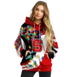 custom nc state wolfpack puzzle pieces red hoodie best selling
