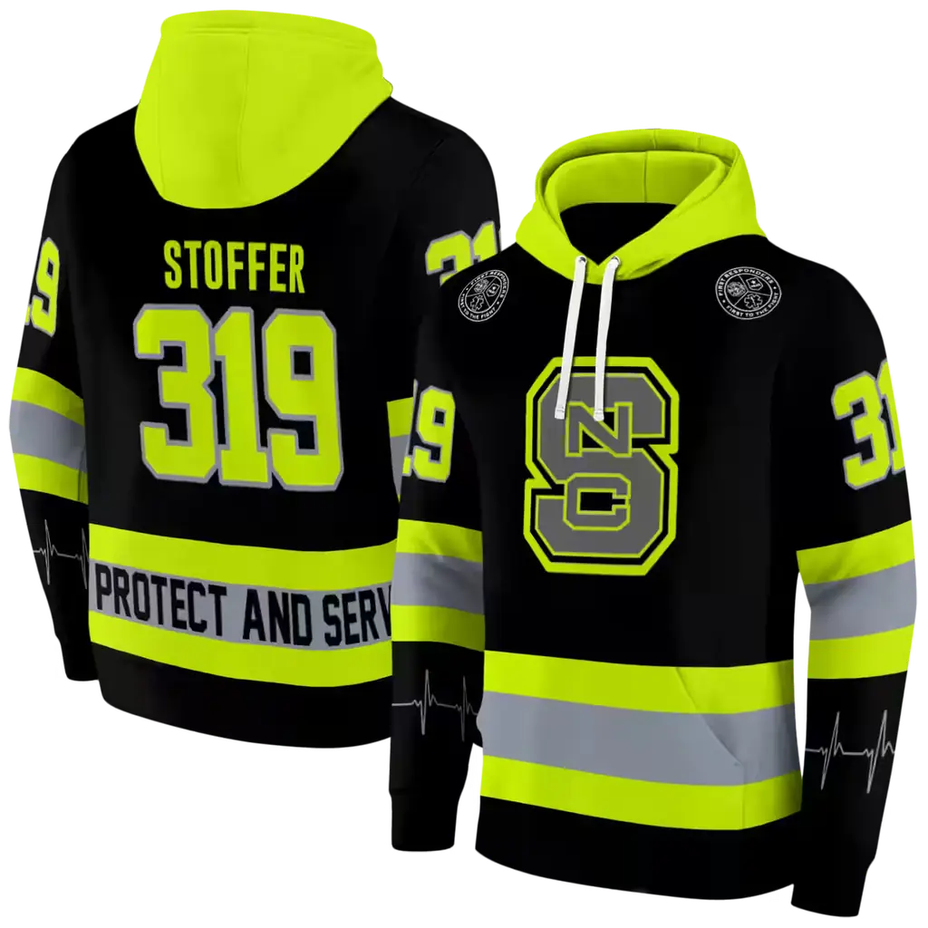 custom nc state wolfpack safety motif black neon green hoodie fashion forward custom nc state wolfpack safety motif black neon green hoodie fashion forward