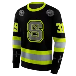 custom nc state wolfpack safety motif black neon green hoodie best selling