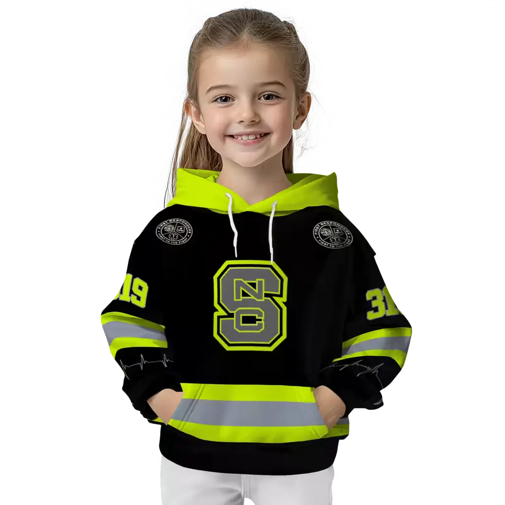 custom nc state wolfpack safety motif black neon green hoodie top rated custom nc state wolfpack safety motif black neon green hoodie top rated