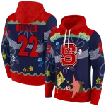 custom nc state wolfpack spongebob patrick star red navy hoodie best selling