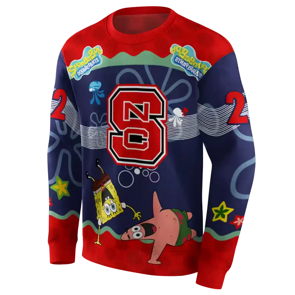 custom nc state wolfpack spongebob patrick star red navy hoodie new arrival custom nc state wolfpack spongebob patrick star red navy hoodie new arrival