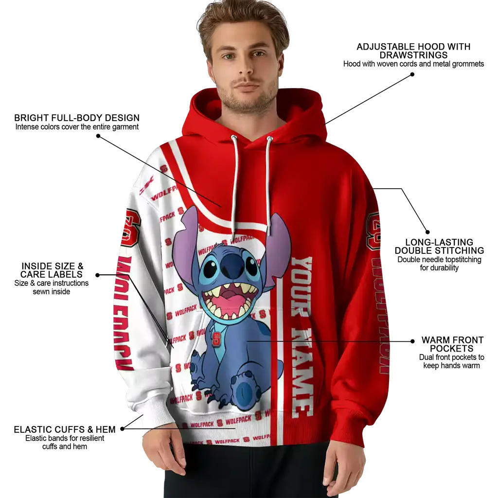 custom nc state wolfpack stitch red hoodie latest model custom nc state wolfpack stitch red hoodie latest model