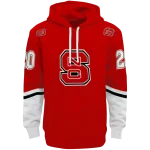 custom nc state wolfpack striped sleeves red hoodie best selling