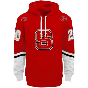 custom nc state wolfpack striped sleeves red hoodie best selling