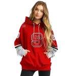 custom nc state wolfpack striped sleeves red hoodie best selling