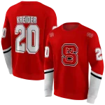 custom nc state wolfpack striped sleeves red hoodie best selling