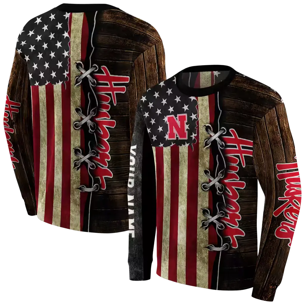 custom nebraska cornhuskers american pride hoodie premium grade custom nebraska cornhuskers american pride hoodie premium grade