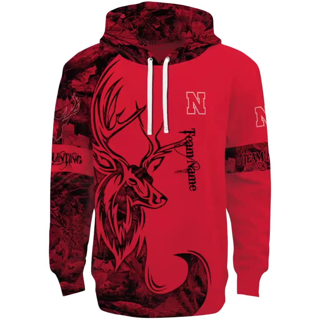 custom nebraska cornhuskers deer silhouette red hoodie best selling custom nebraska cornhuskers deer silhouette red hoodie best selling