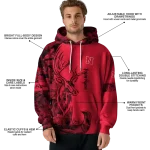 custom nebraska cornhuskers deer silhouette red hoodie best selling