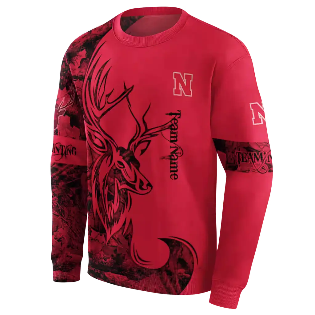 custom nebraska cornhuskers deer silhouette red hoodie new arrival custom nebraska cornhuskers deer silhouette red hoodie new arrival