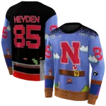 custom nebraska cornhuskers mario blue black hoodie best selling