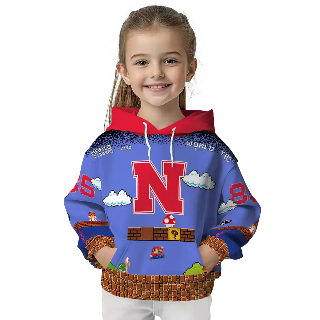 custom nebraska cornhuskers mario blue black hoodie top rated custom nebraska cornhuskers mario blue black hoodie top rated