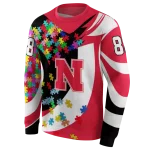 custom nebraska cornhuskers puzzle pieces red hoodie best selling