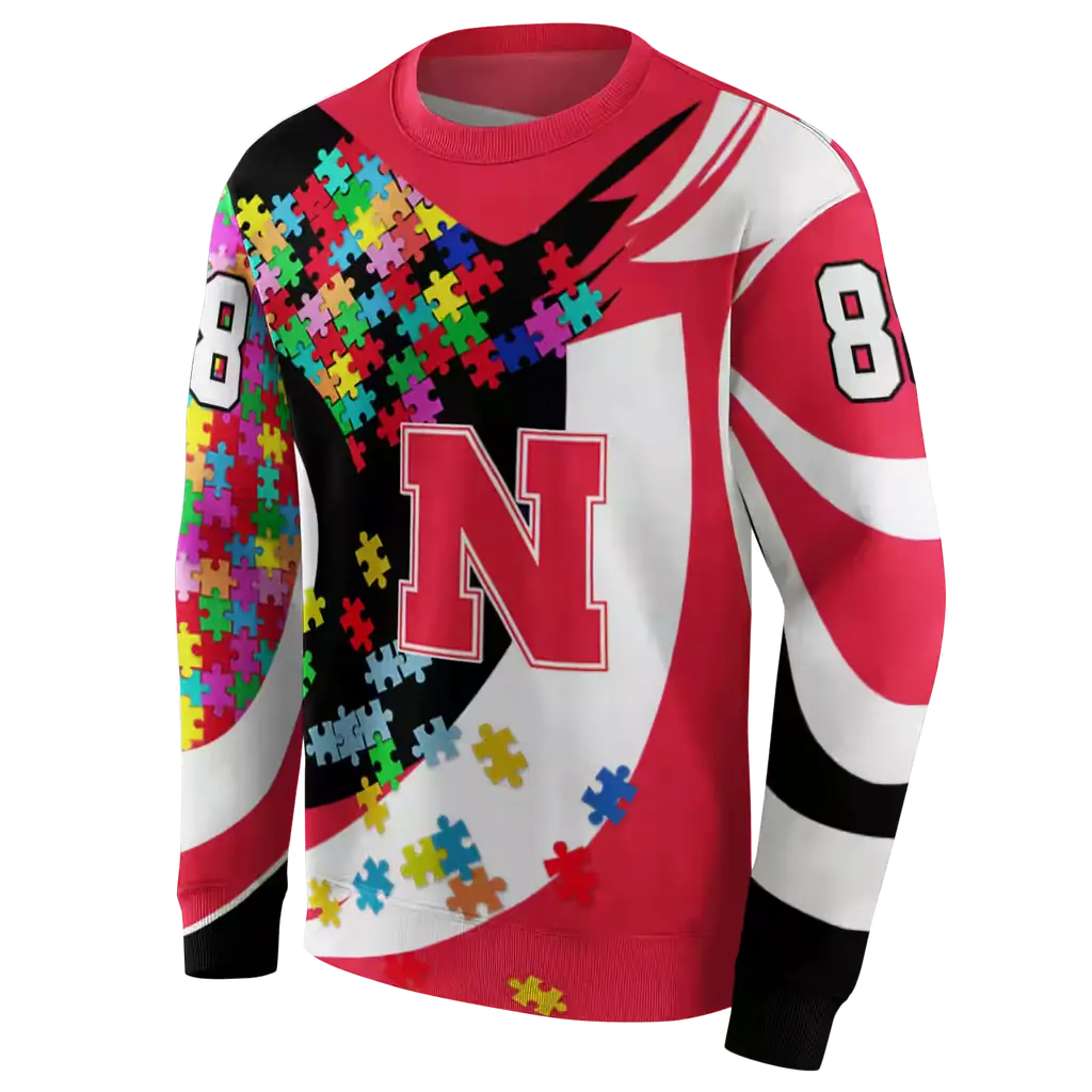 custom nebraska cornhuskers puzzle pieces red hoodie new arrival custom nebraska cornhuskers puzzle pieces red hoodie new arrival