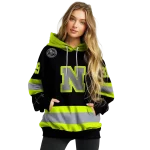 custom nebraska cornhuskers safety motif black neon green hoodie best selling