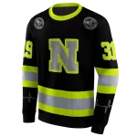 custom nebraska cornhuskers safety motif black neon green hoodie best selling