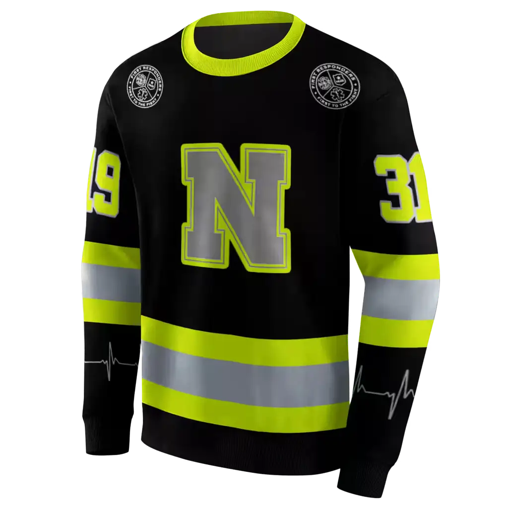 custom nebraska cornhuskers safety motif black neon green hoodie new arrival custom nebraska cornhuskers safety motif black neon green hoodie new arrival