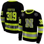 custom nebraska cornhuskers safety motif black neon green hoodie best selling