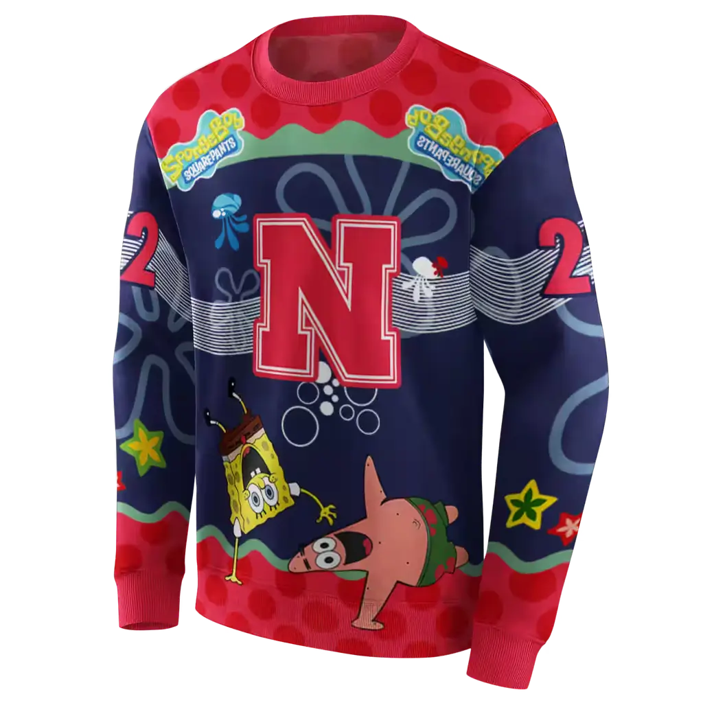 custom nebraska cornhuskers spongebob patrick star red navy hoodie new arrival custom nebraska cornhuskers spongebob patrick star red navy hoodie new arrival