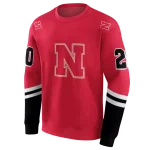 custom nebraska cornhuskers striped sleeves red hoodie best selling