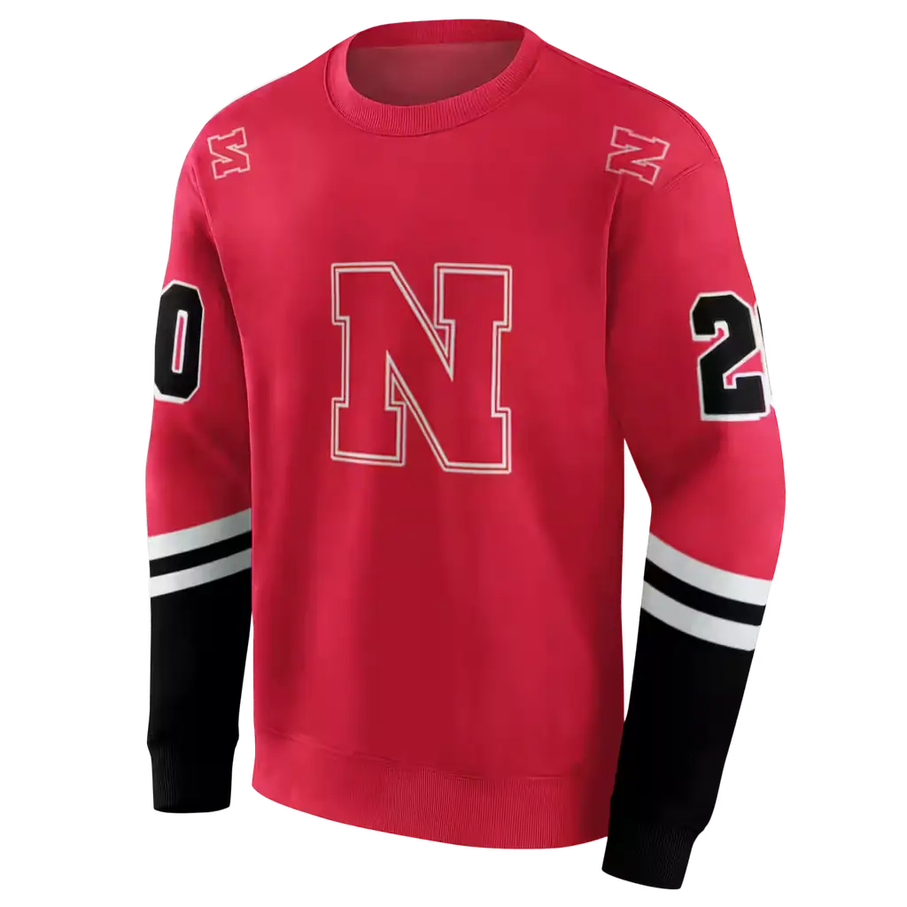 custom nebraska cornhuskers striped sleeves red hoodie new arrival custom nebraska cornhuskers striped sleeves red hoodie new arrival