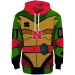 custom nebraska cornhuskers superhero armor red green hoodie best selling