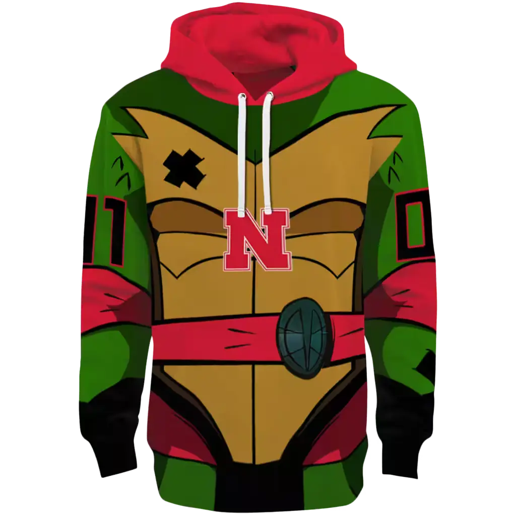 custom nebraska cornhuskers superhero armor red green hoodie best selling custom nebraska cornhuskers superhero armor red green hoodie best selling