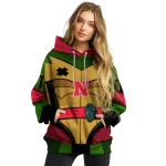 custom nebraska cornhuskers superhero armor red green hoodie best selling