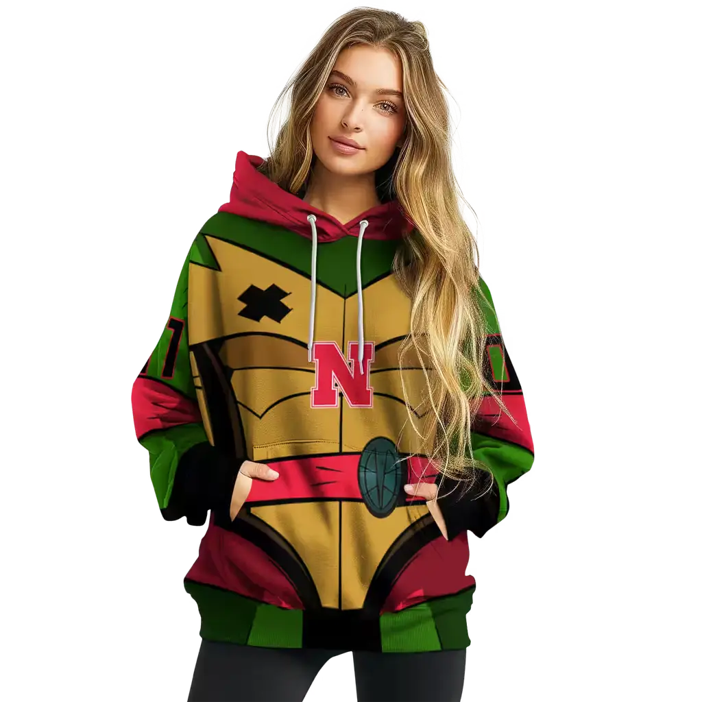 custom nebraska cornhuskers superhero armor red green hoodie high quality custom nebraska cornhuskers superhero armor red green hoodie high quality