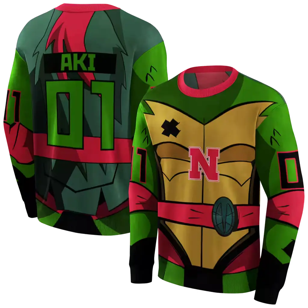 custom nebraska cornhuskers superhero armor red green hoodie premium grade custom nebraska cornhuskers superhero armor red green hoodie premium grade