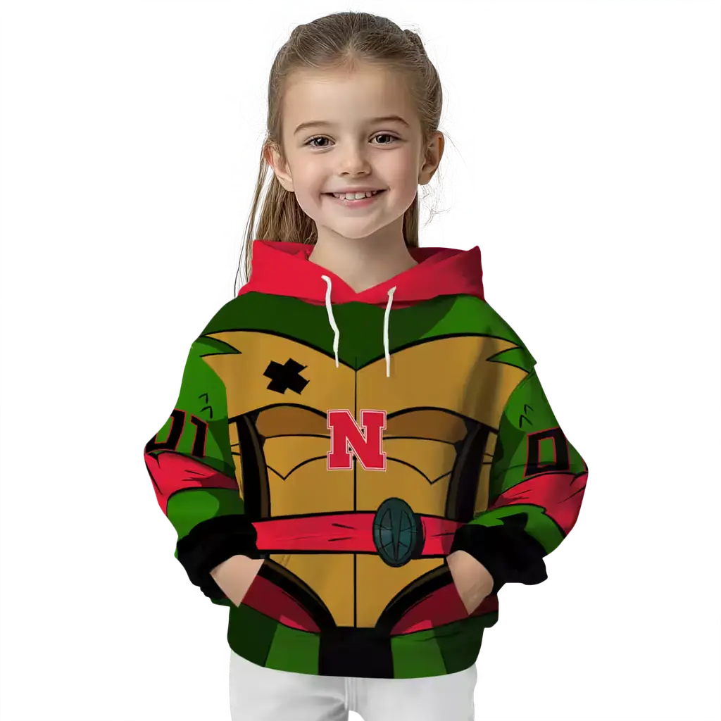 custom nebraska cornhuskers superhero armor red green hoodie top rated custom nebraska cornhuskers superhero armor red green hoodie top rated