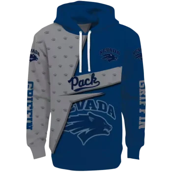 custom nevada wolf pack abstract shape blue hoodie best selling