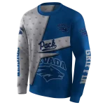 custom nevada wolf pack abstract shape blue hoodie best selling