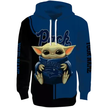 custom nevada wolf pack baby yoda blue black hoodie best selling