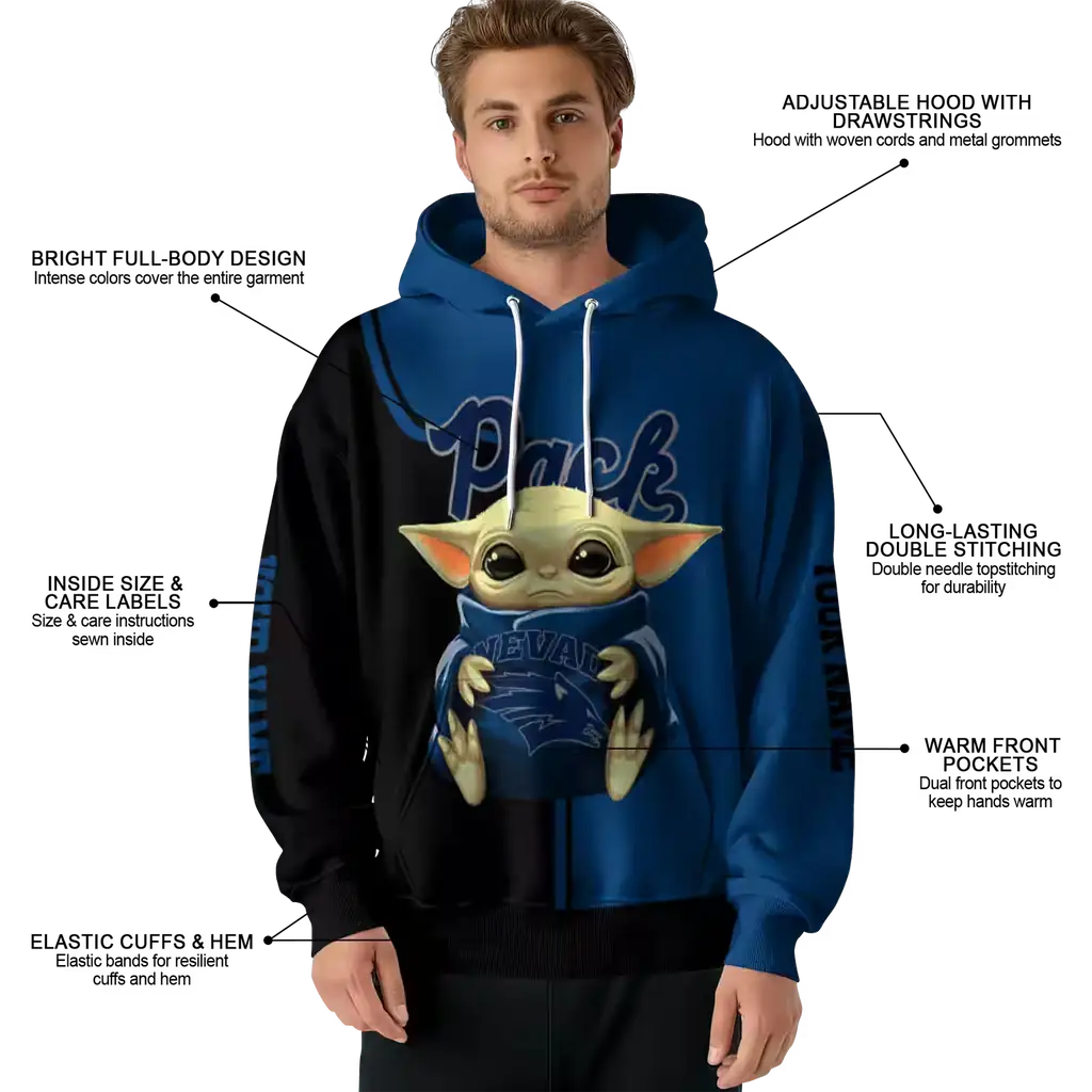 custom nevada wolf pack baby yoda blue black hoodie latest model custom nevada wolf pack baby yoda blue black hoodie latest model