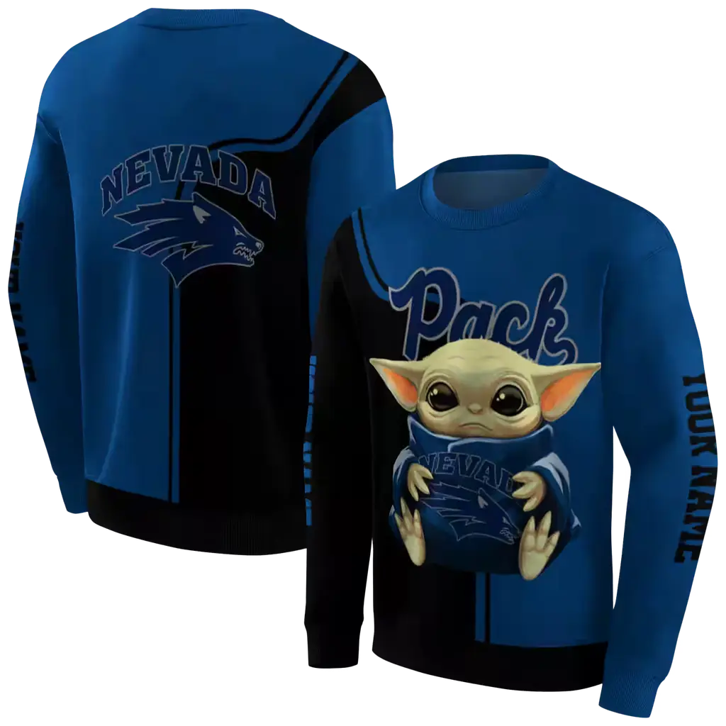 custom nevada wolf pack baby yoda blue black hoodie premium grade custom nevada wolf pack baby yoda blue black hoodie premium grade