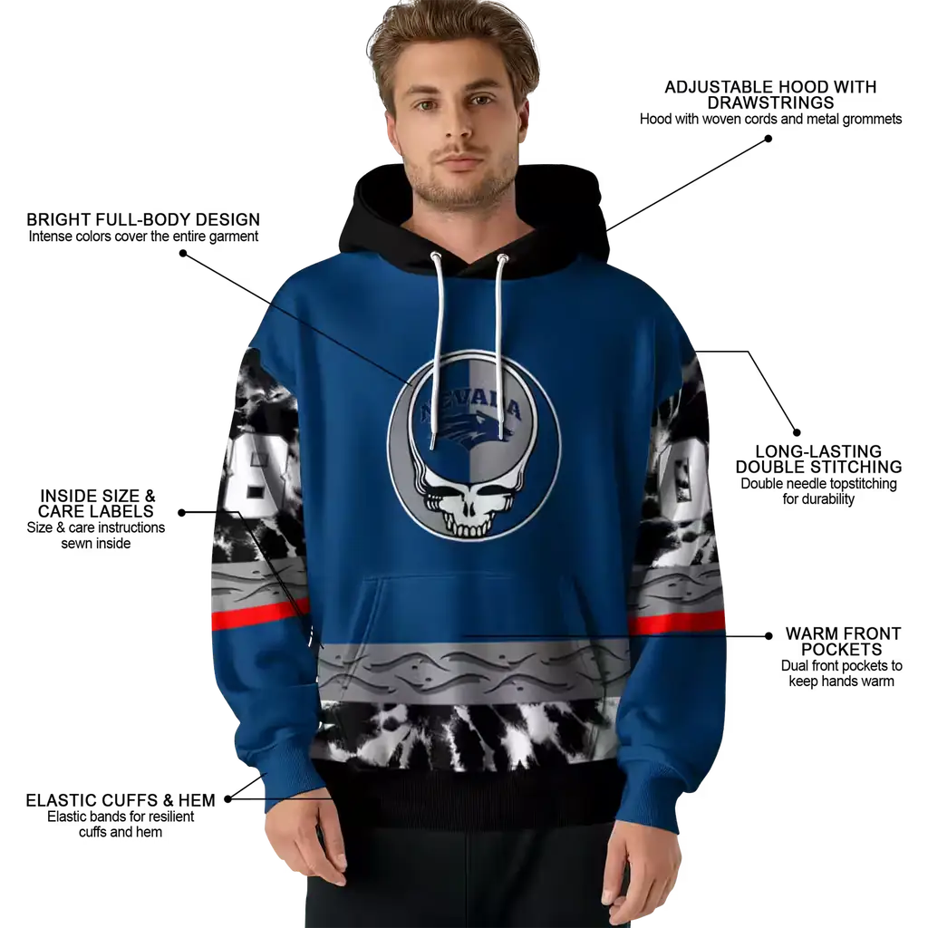 custom nevada wolf pack grateful vibes blue hoodie latest model custom nevada wolf pack grateful vibes blue hoodie latest model