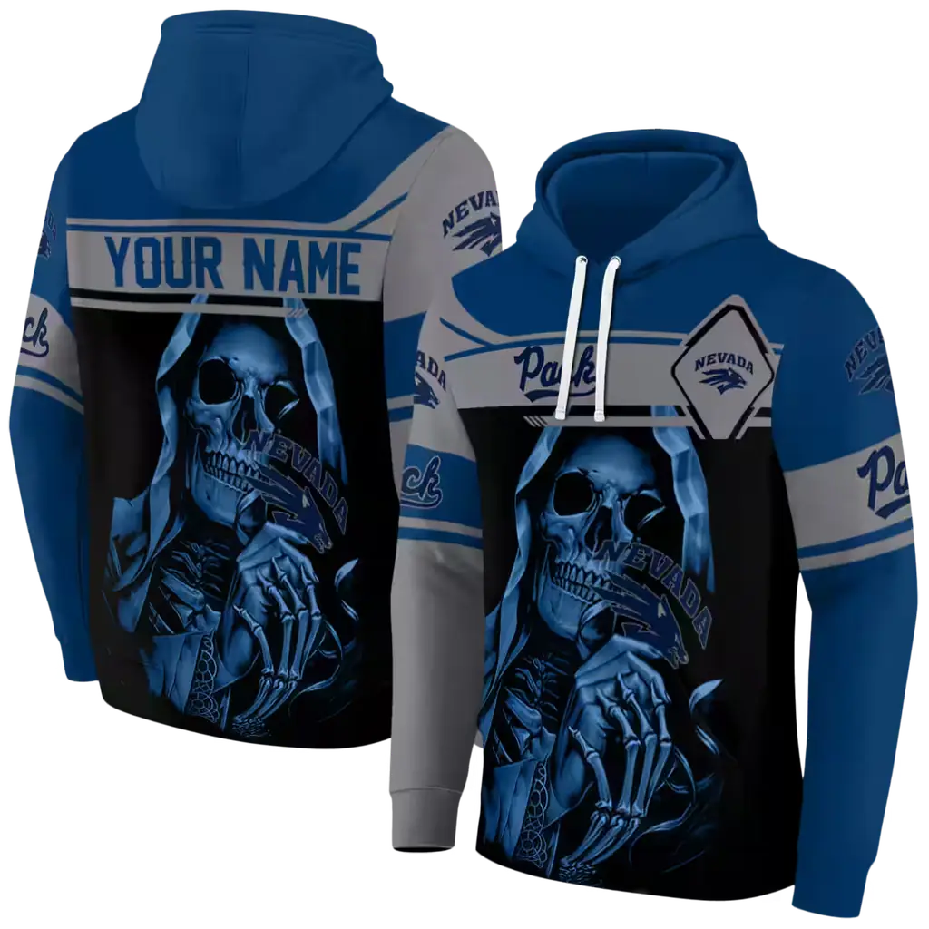 custom nevada wolf pack grim reaper blue black hoodie fashion forward custom nevada wolf pack grim reaper blue black hoodie fashion forward