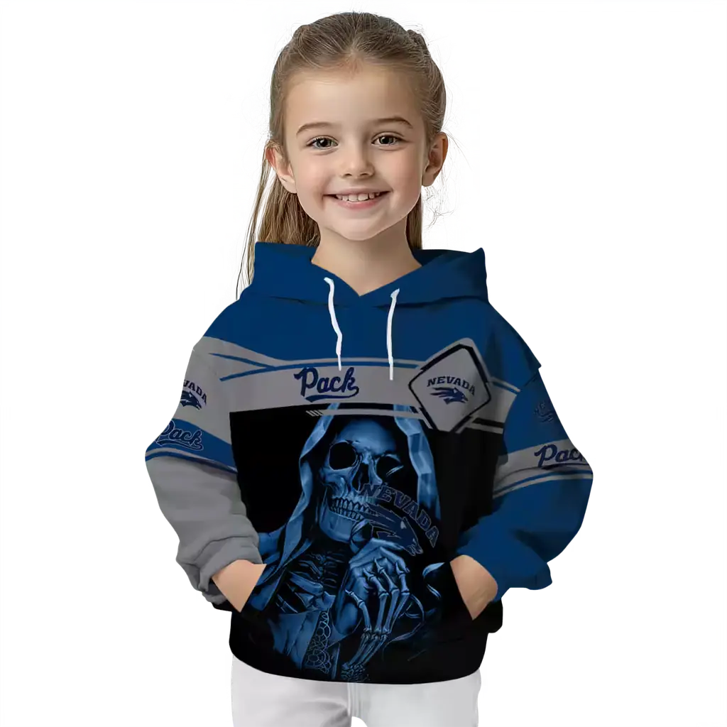 custom nevada wolf pack grim reaper blue black hoodie top rated custom nevada wolf pack grim reaper blue black hoodie top rated