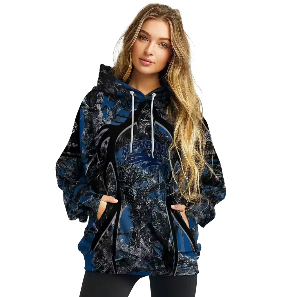 custom nevada wolf pack hunting theme blue black hoodie high quality custom nevada wolf pack hunting theme blue black hoodie high quality