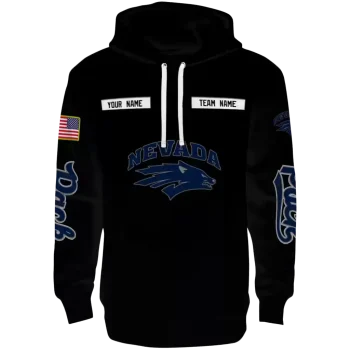 custom nevada wolf pack punisher skull black hoodie best selling