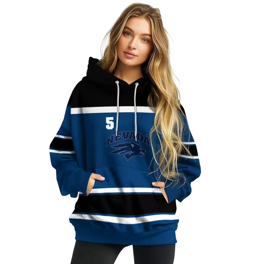custom nevada wolf pack striped pattern blue hoodie high quality custom nevada wolf pack striped pattern blue hoodie high quality