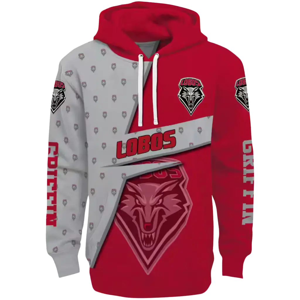 custom new mexico lobos abstract shape red hoodie best selling custom new mexico lobos abstract shape red hoodie best selling