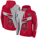 custom new mexico lobos abstract shape red hoodie best selling