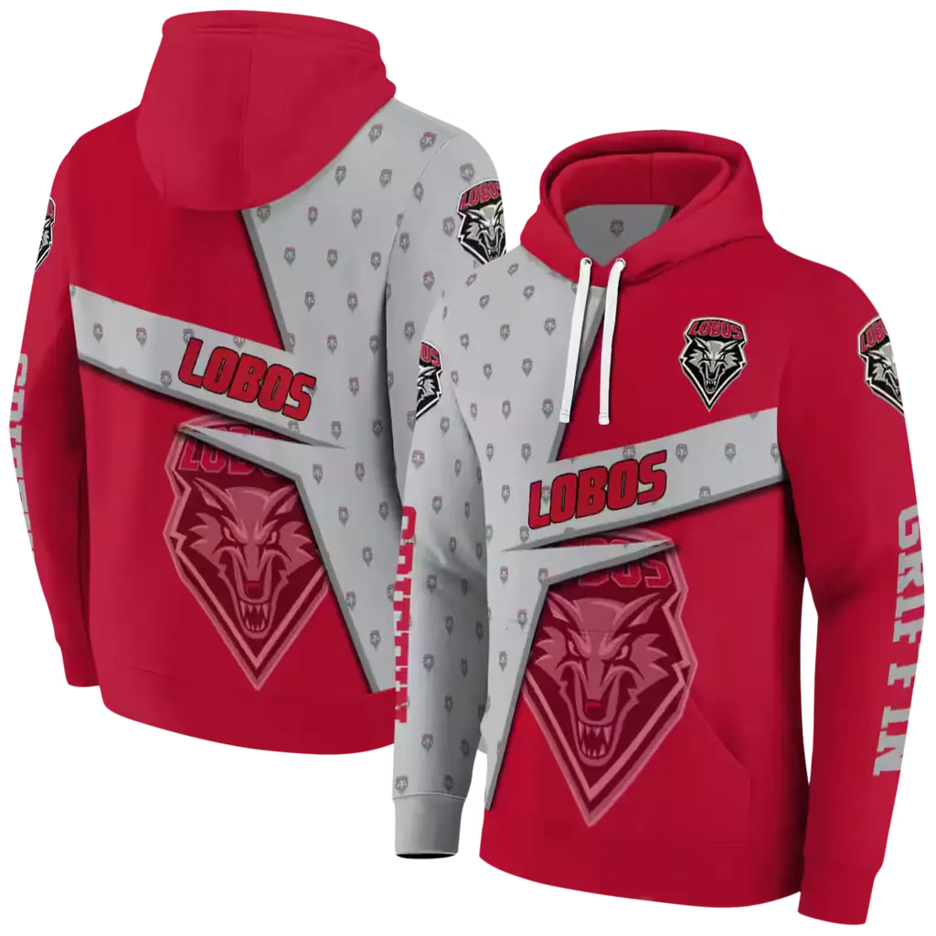custom new mexico lobos abstract shape red hoodie fashion forward custom new mexico lobos abstract shape red hoodie fashion forward